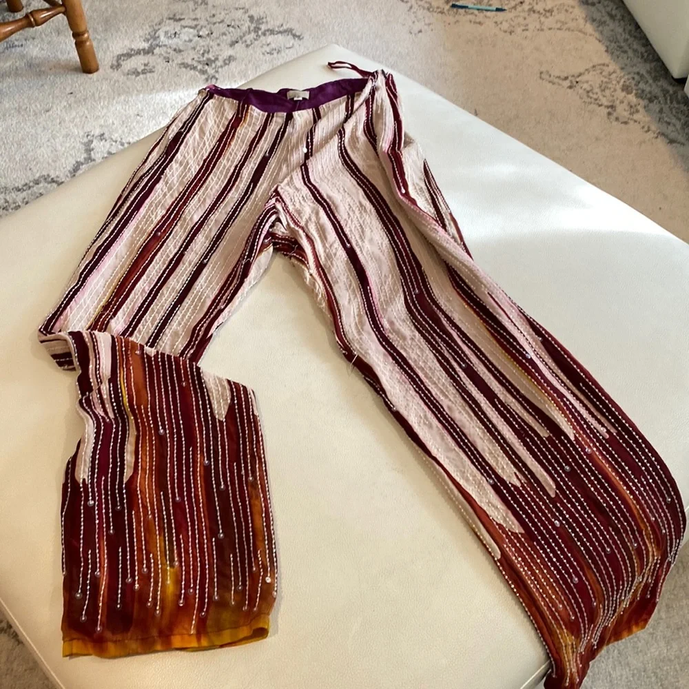 Beaded wide legged pant - Anthropologie special piece - Picture 1 of 6